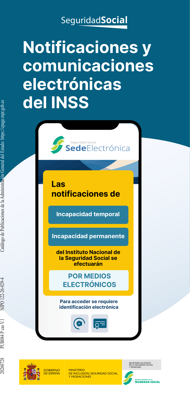 Cartel oficial del INSS sobre notificaciones y comunicaciones electrónicas
